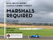 Marshals Required: Dick Mayo Sprint